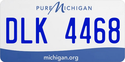 MI license plate DLK4468