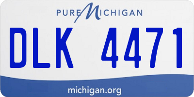 MI license plate DLK4471
