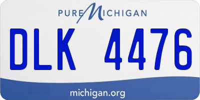 MI license plate DLK4476