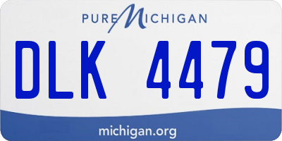MI license plate DLK4479