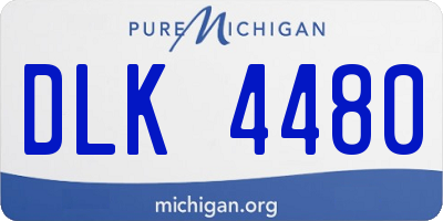 MI license plate DLK4480