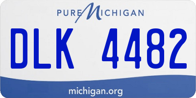 MI license plate DLK4482