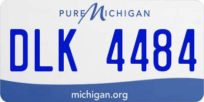 MI license plate DLK4484