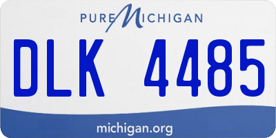 MI license plate DLK4485