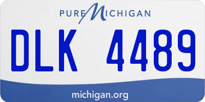 MI license plate DLK4489