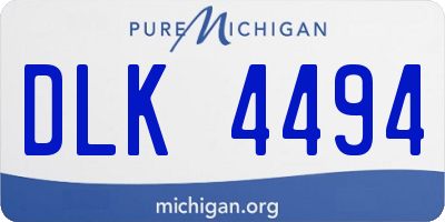 MI license plate DLK4494