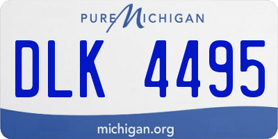 MI license plate DLK4495