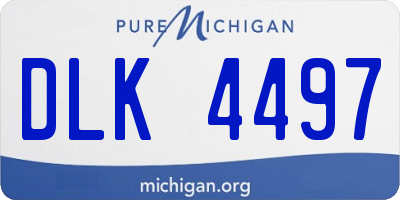 MI license plate DLK4497