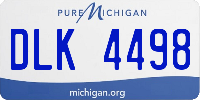 MI license plate DLK4498