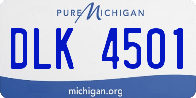 MI license plate DLK4501