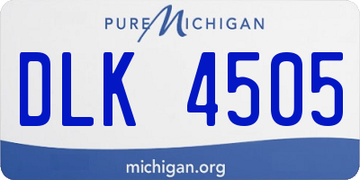 MI license plate DLK4505