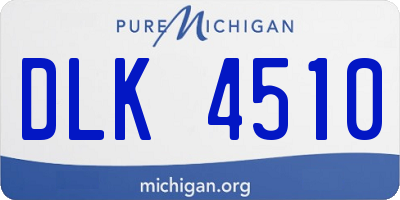 MI license plate DLK4510