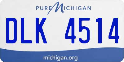 MI license plate DLK4514