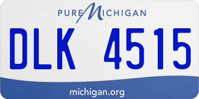 MI license plate DLK4515