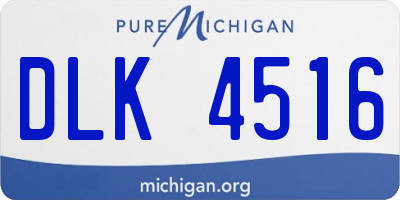 MI license plate DLK4516