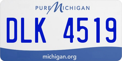 MI license plate DLK4519