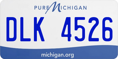 MI license plate DLK4526