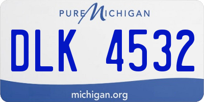 MI license plate DLK4532