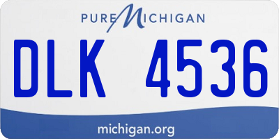 MI license plate DLK4536
