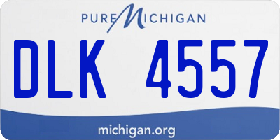MI license plate DLK4557