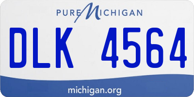 MI license plate DLK4564