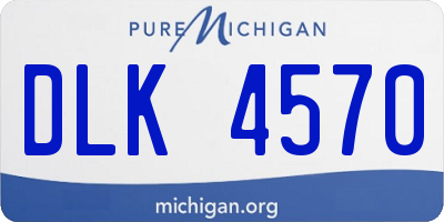 MI license plate DLK4570