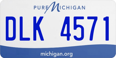 MI license plate DLK4571