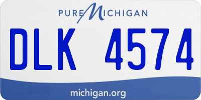 MI license plate DLK4574