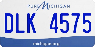 MI license plate DLK4575