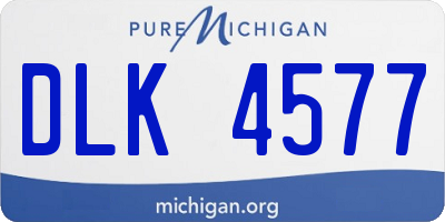 MI license plate DLK4577