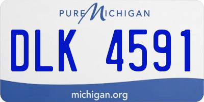 MI license plate DLK4591