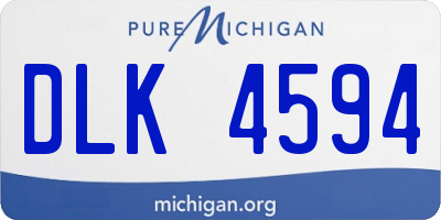 MI license plate DLK4594
