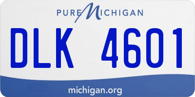 MI license plate DLK4601