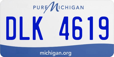 MI license plate DLK4619