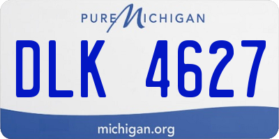MI license plate DLK4627