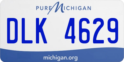 MI license plate DLK4629