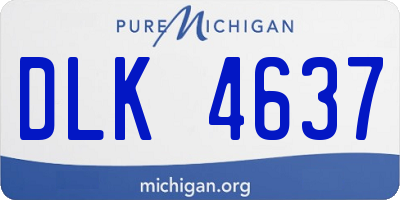 MI license plate DLK4637