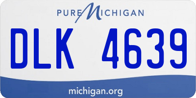 MI license plate DLK4639