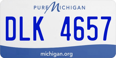 MI license plate DLK4657