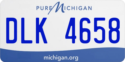 MI license plate DLK4658