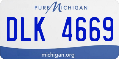 MI license plate DLK4669