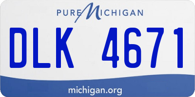 MI license plate DLK4671