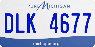 MI license plate DLK4677