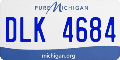MI license plate DLK4684