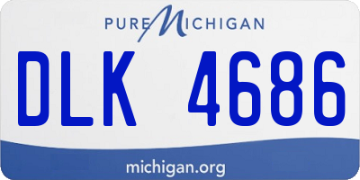 MI license plate DLK4686