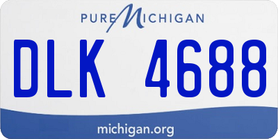 MI license plate DLK4688