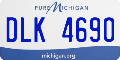 MI license plate DLK4690