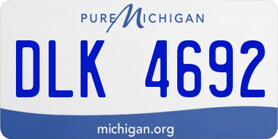 MI license plate DLK4692