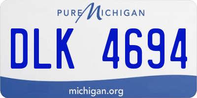 MI license plate DLK4694