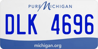 MI license plate DLK4696